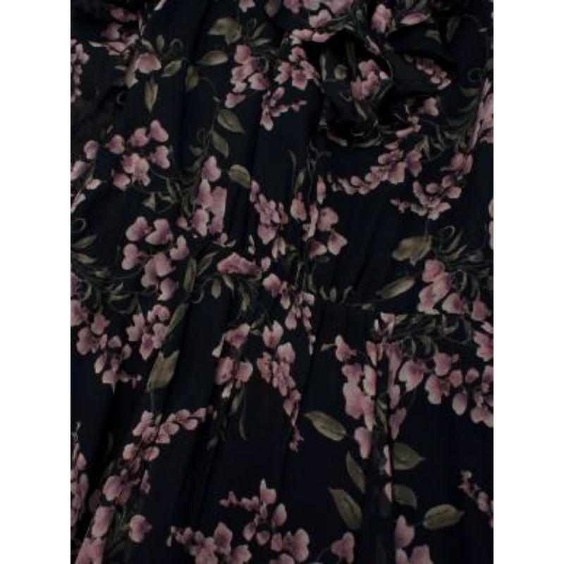 Zimmermann Black & Pink Floral Print Mini Dress For Sale 3