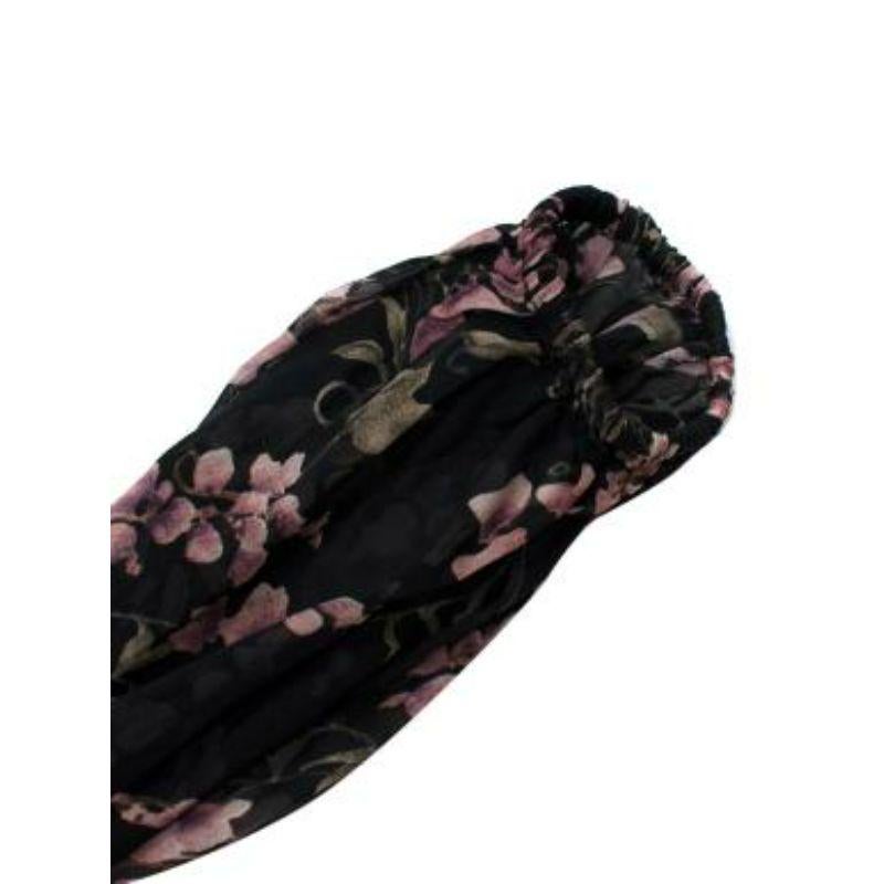 Zimmermann Black & Pink Floral Print Mini Dress For Sale 4