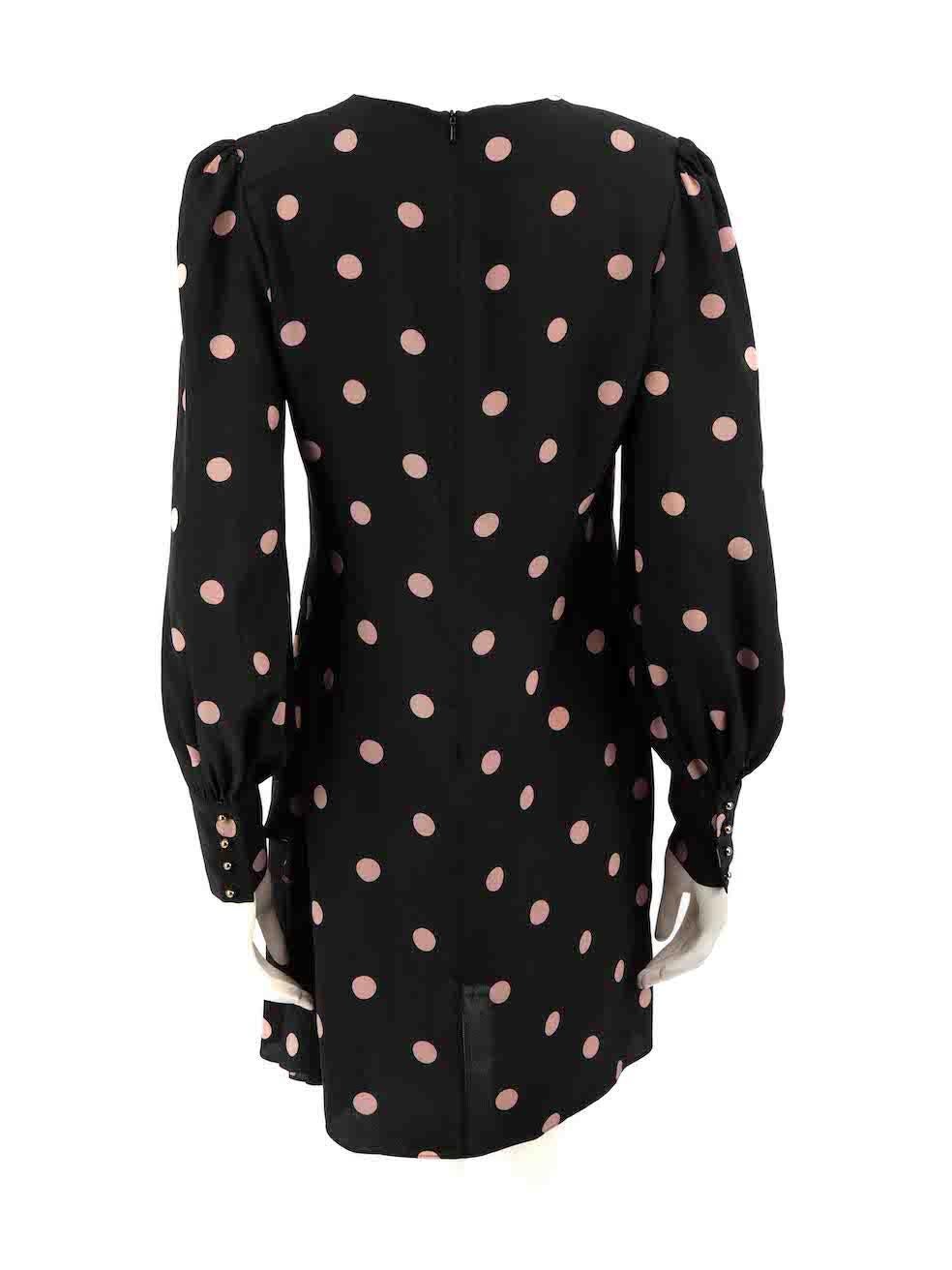 Zimmermann Black Polka Dot Mini Dress Size L In Excellent Condition For Sale In London, GB