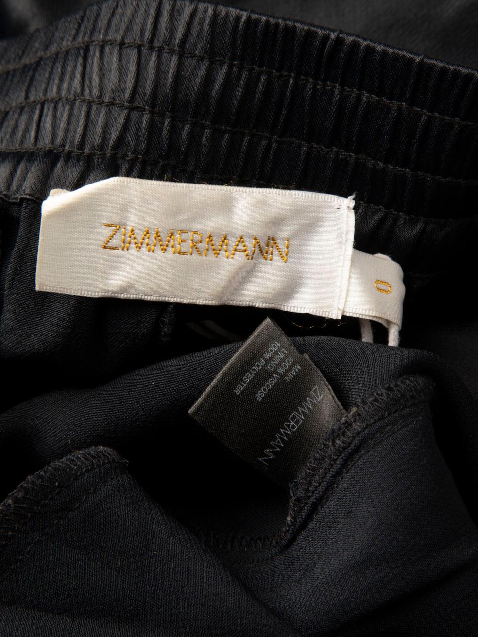Zimmermann Black Tapered High Rise Trousers Size S 2