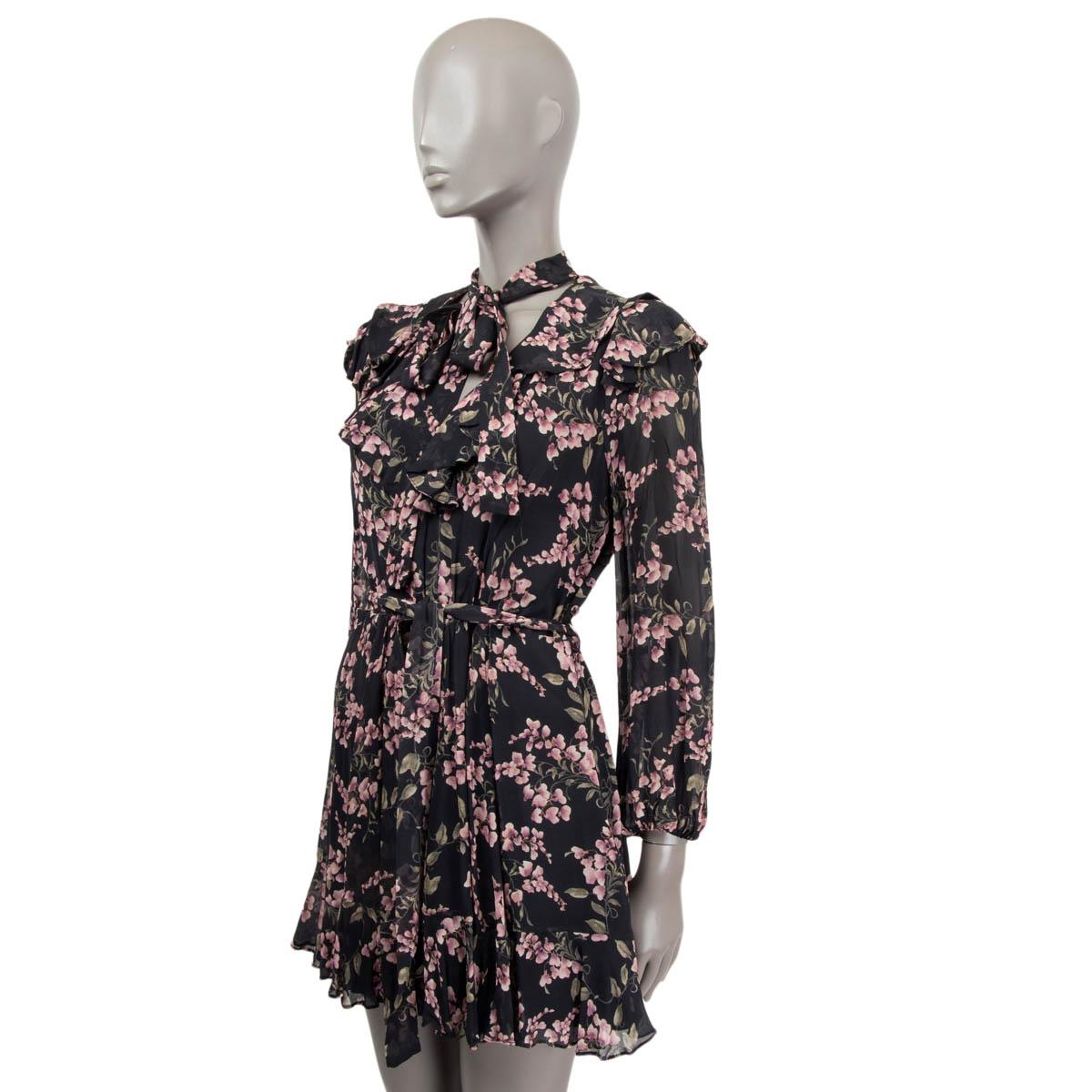 ZIMMERMANN viscosa negra FLOUNCE FLORAL MINI Vestido S en Excelente estado para la venta en Zürich, CH
