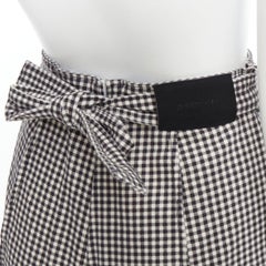 ZIMMERMANN black white gingham print high waisted shorts US0 XS