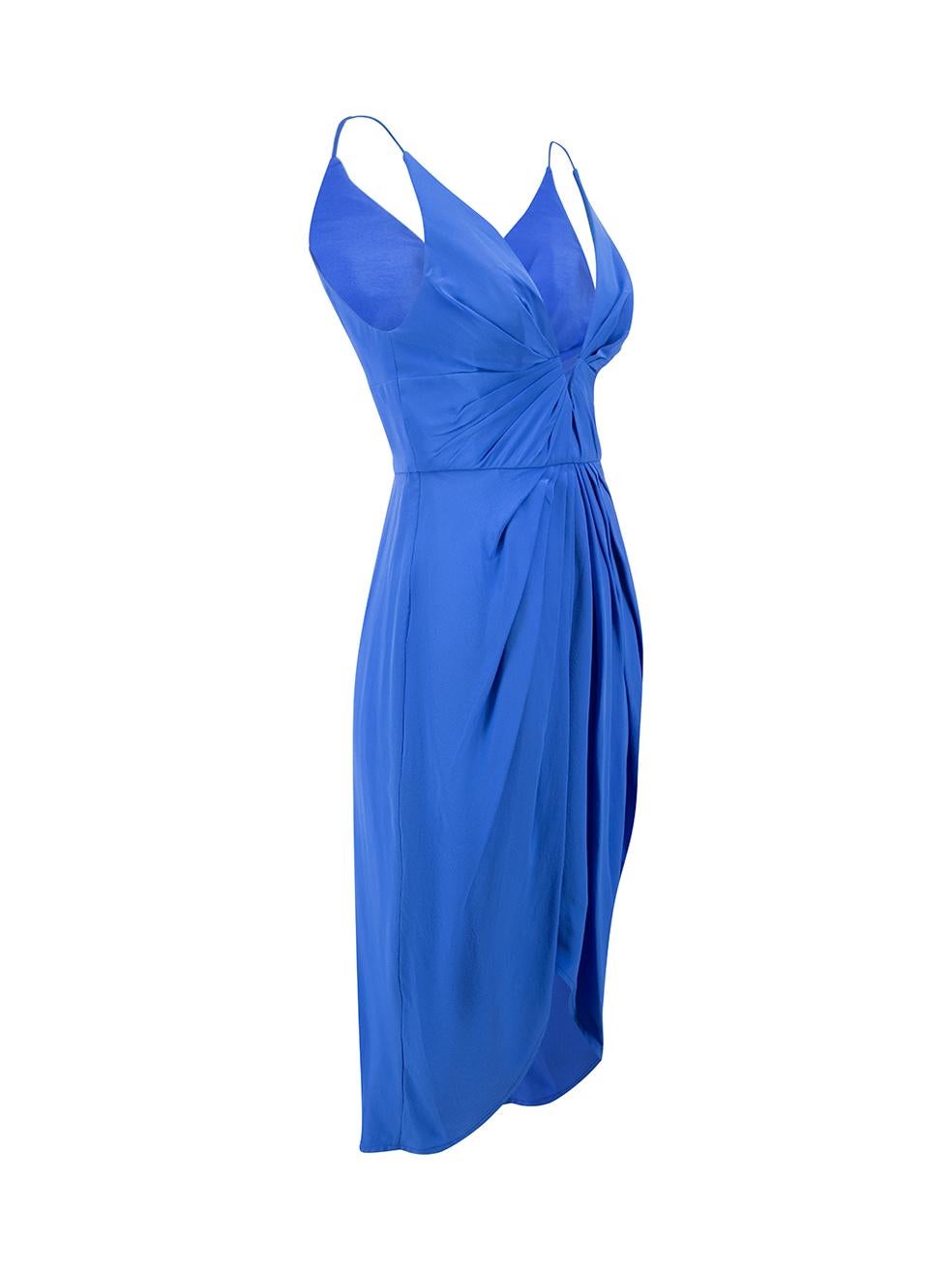 CONDITION is Never worn, with tags. No visible wear to dress is evident on this new Zimmermann designer resale item.

Details
Silk V Tuck
Blue
Silk
Dress
Sleeveless
Plunge neckline
Pleated detail
Mini
Back zip and hook fastening
Made in India