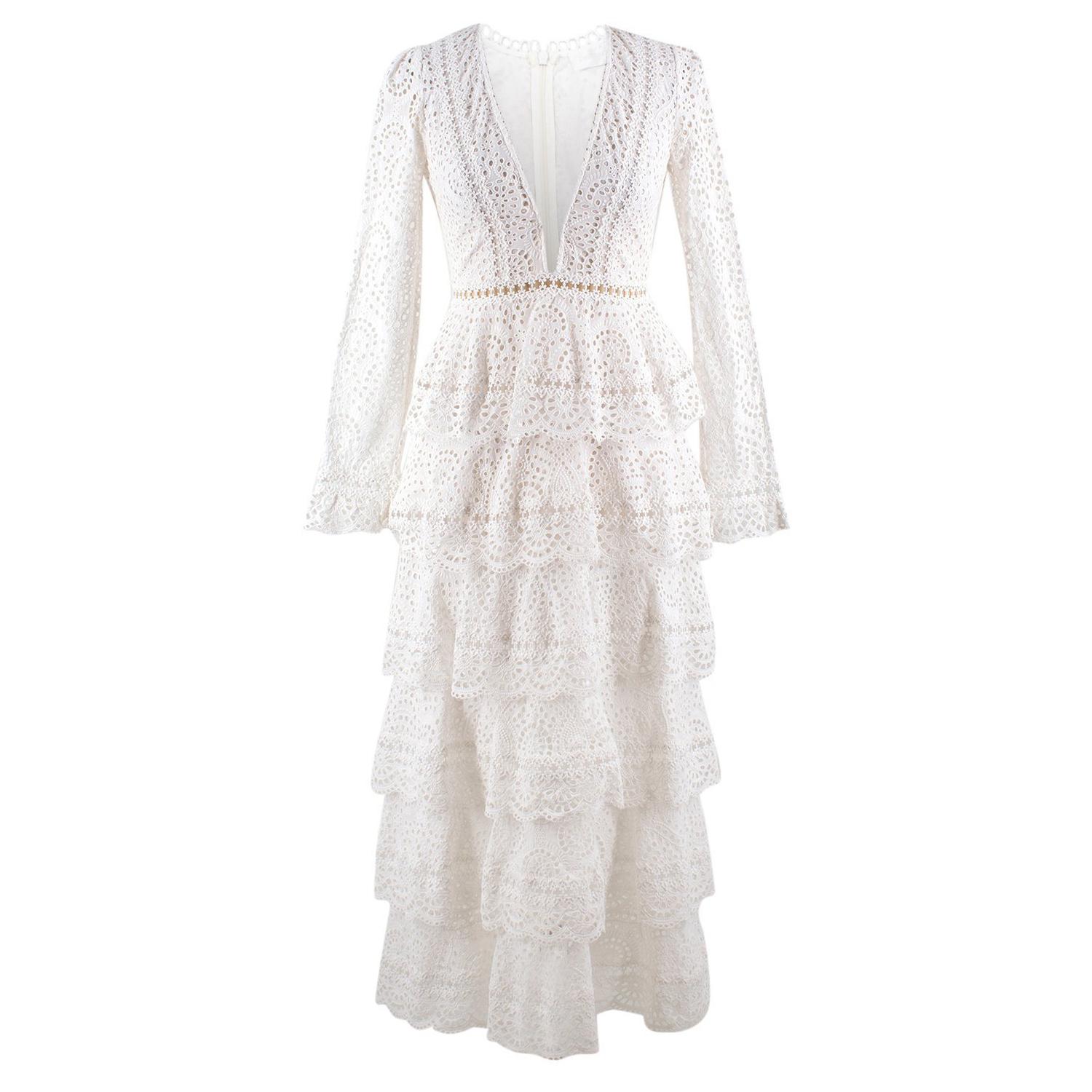 Zimmermann Broderie Anglaise Bayou Cotton Midi Dress US 0 at 1stDibs |  zimmermann white broderie dress, zimmermann bayou dress, zimmerman bow dress