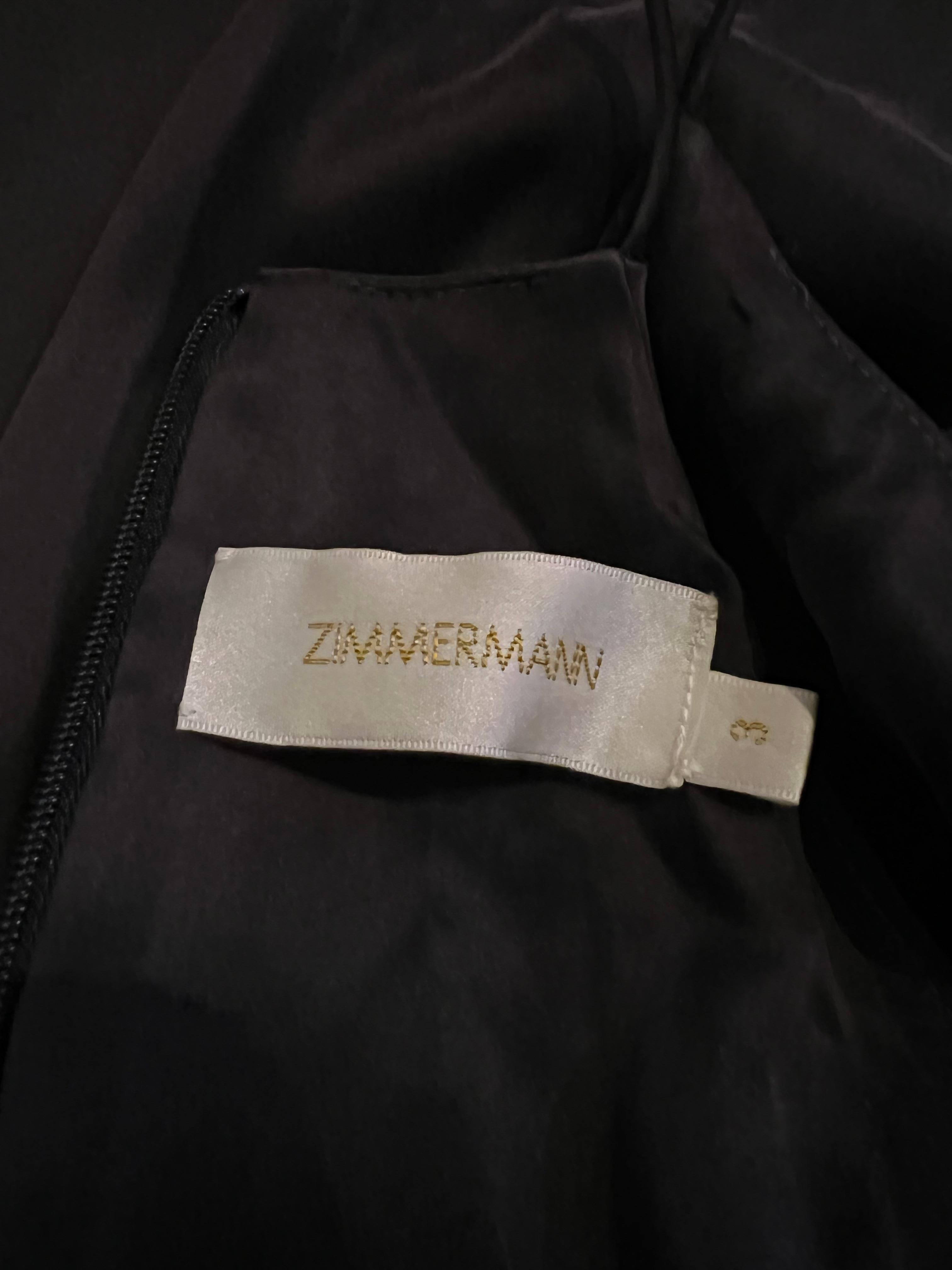 Zimmermann Brown Silk Maxi Dress, Size 3 In Excellent Condition For Sale In Beverly Hills, CA
