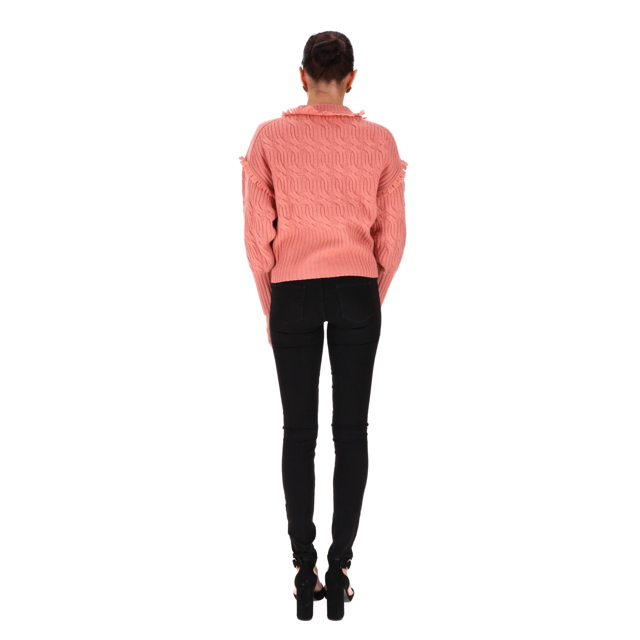 Zimmermann Cable-Knit Wool & Cashmere Blend Jumper In Good Condition For Sale In London, GB