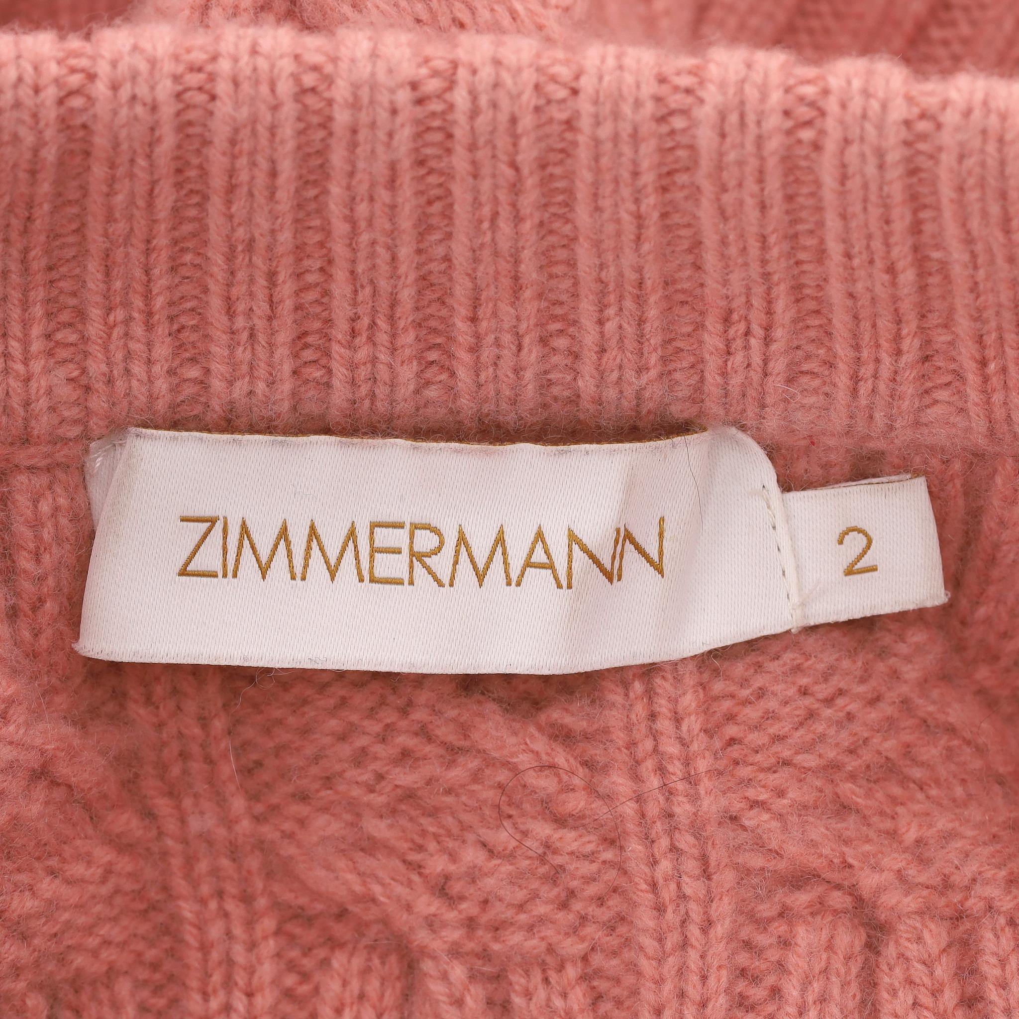 Women's Zimmermann Cable-Knit Wool & Cashmere Blend Jumper For Sale