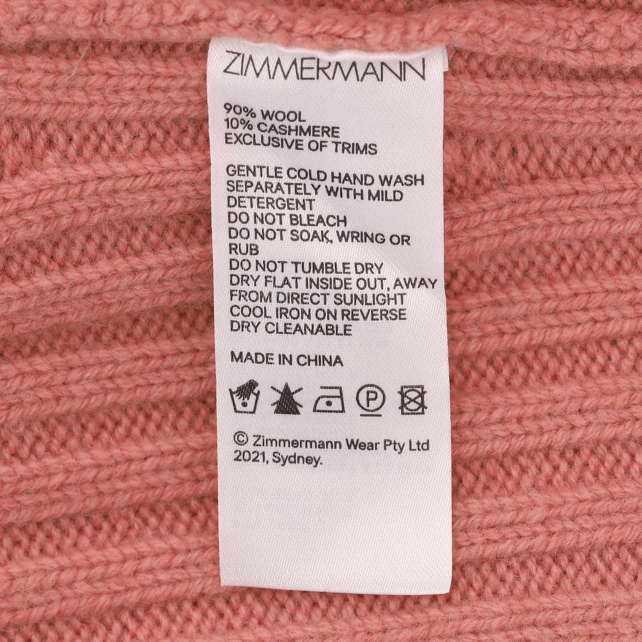 Zimmermann Cable-Knit Wool & Cashmere Blend Jumper For Sale 1