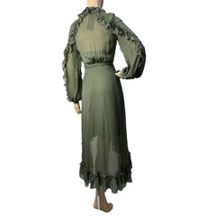 Zimmermann Cascade Ruffle Wrap Midi Dress Sz.0