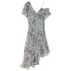 Zimmermann Cavalier Asymmetric Floral-Print Silk-Georgette Dress 