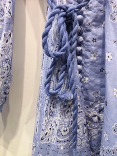 Zimmermann Cornflower Paisley Violet Button Up Mini Dress Größe L