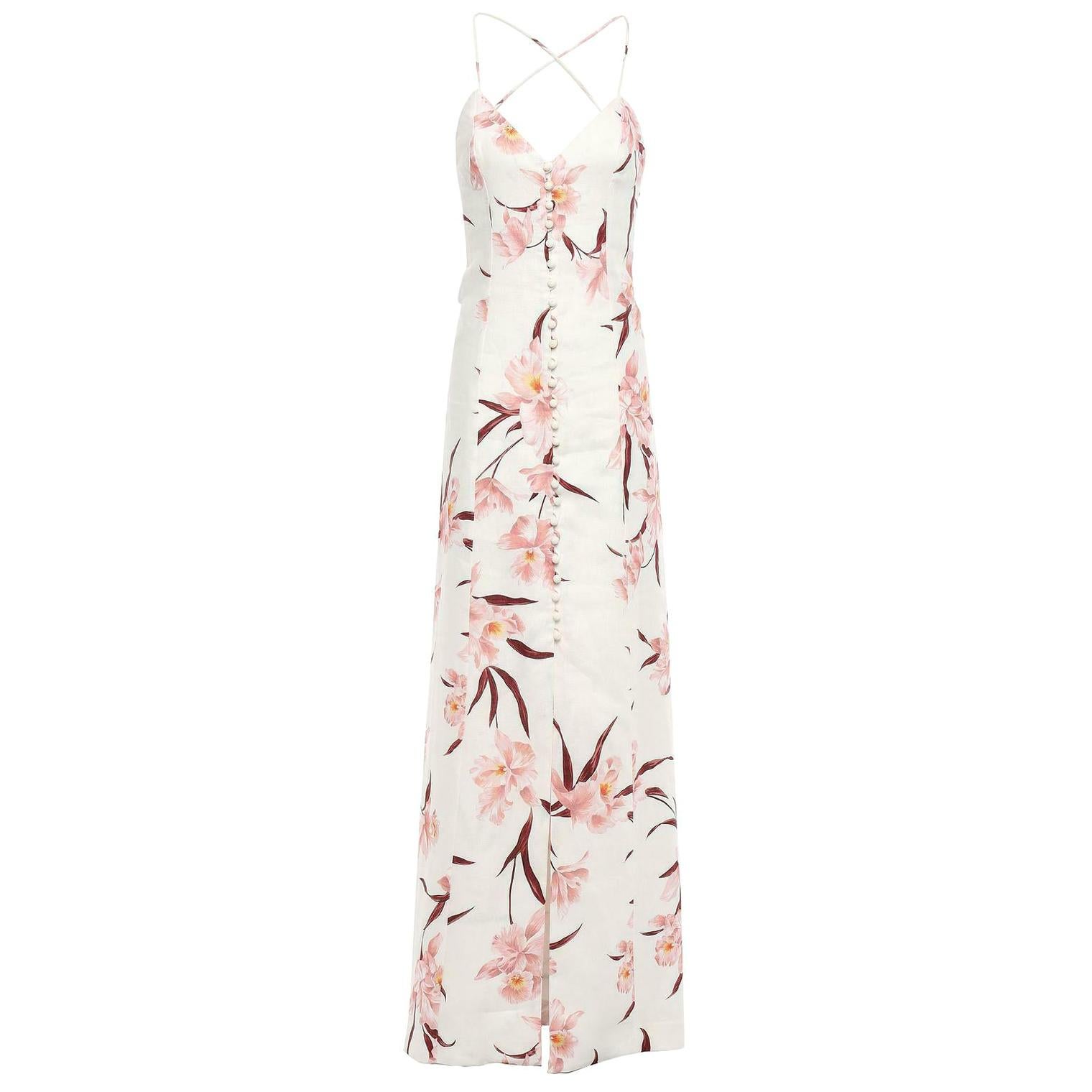 Zimmermann Floral-print Ruffled Silk Maxi Dress Size 1 at 1stDibs ...