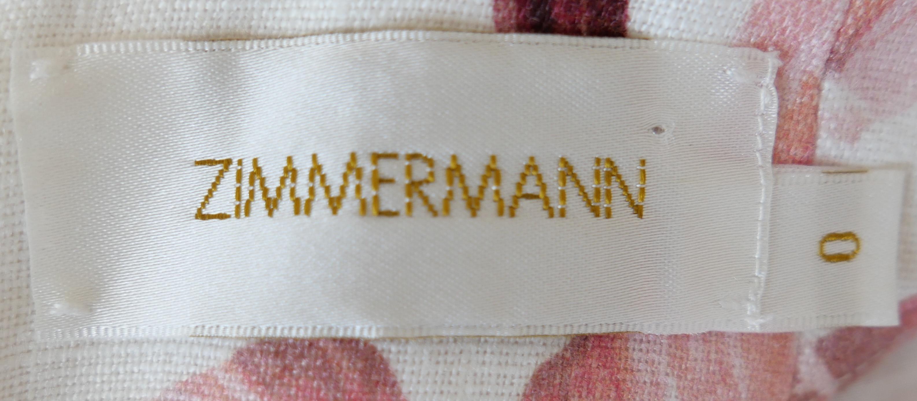 Women's Zimmermann Corsage Linen Maxi Dress For Sale