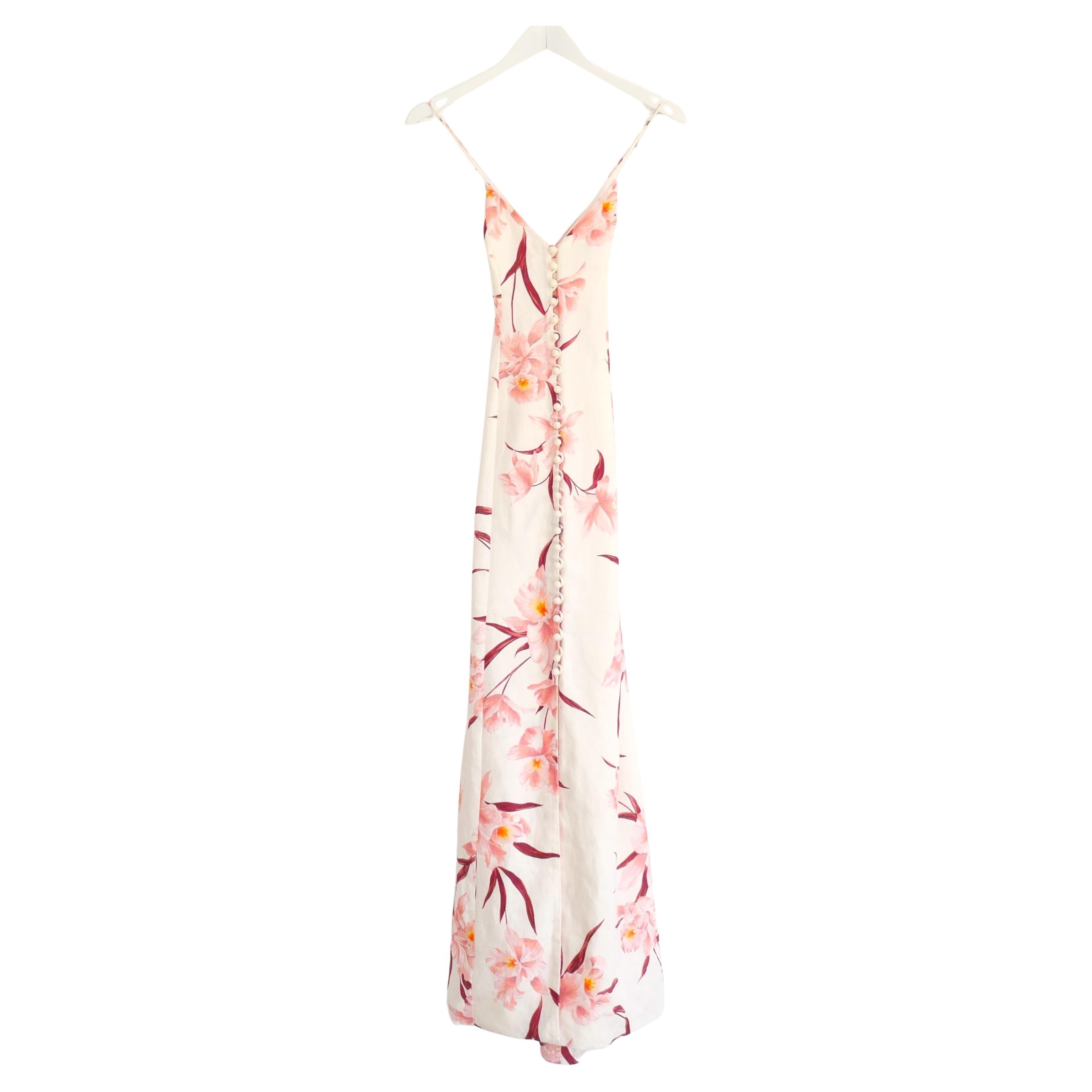 Zimmermann Corsage Linen Maxi Dress For Sale