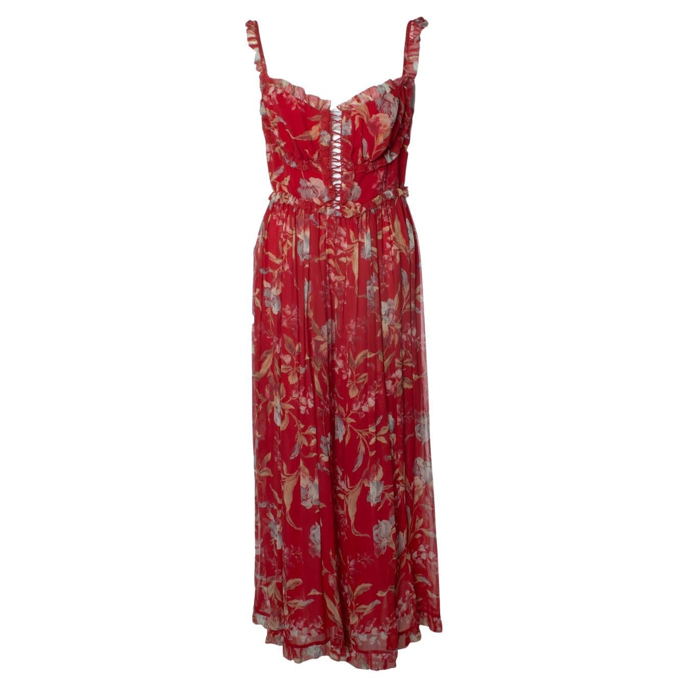 Zimmermann, Corsair Iris jumpsuit in red For Sale