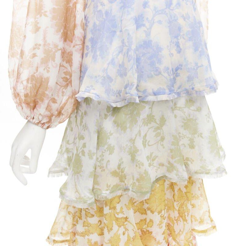 ZIMMERMANN cotton blend white floral print tiered maxi dress Sz 0 XS
Reference: AAWC/A00057
Brand: Zimmermann
Material: Cotton, Silk
Pattern: Floral
Closure: Half Zip
Extra Details: Semi sheer floral print cotton-silk fabric. Tiered skirt with