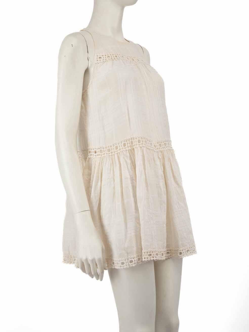 CONDITION is Very good. Minimal wear to the dress is evident. Small tarnishing to the rear top button and light discolouration to the front neckline. The composition label is missing on this used Zimmermann designer resale item.
 
 
 
 Details
 
 
