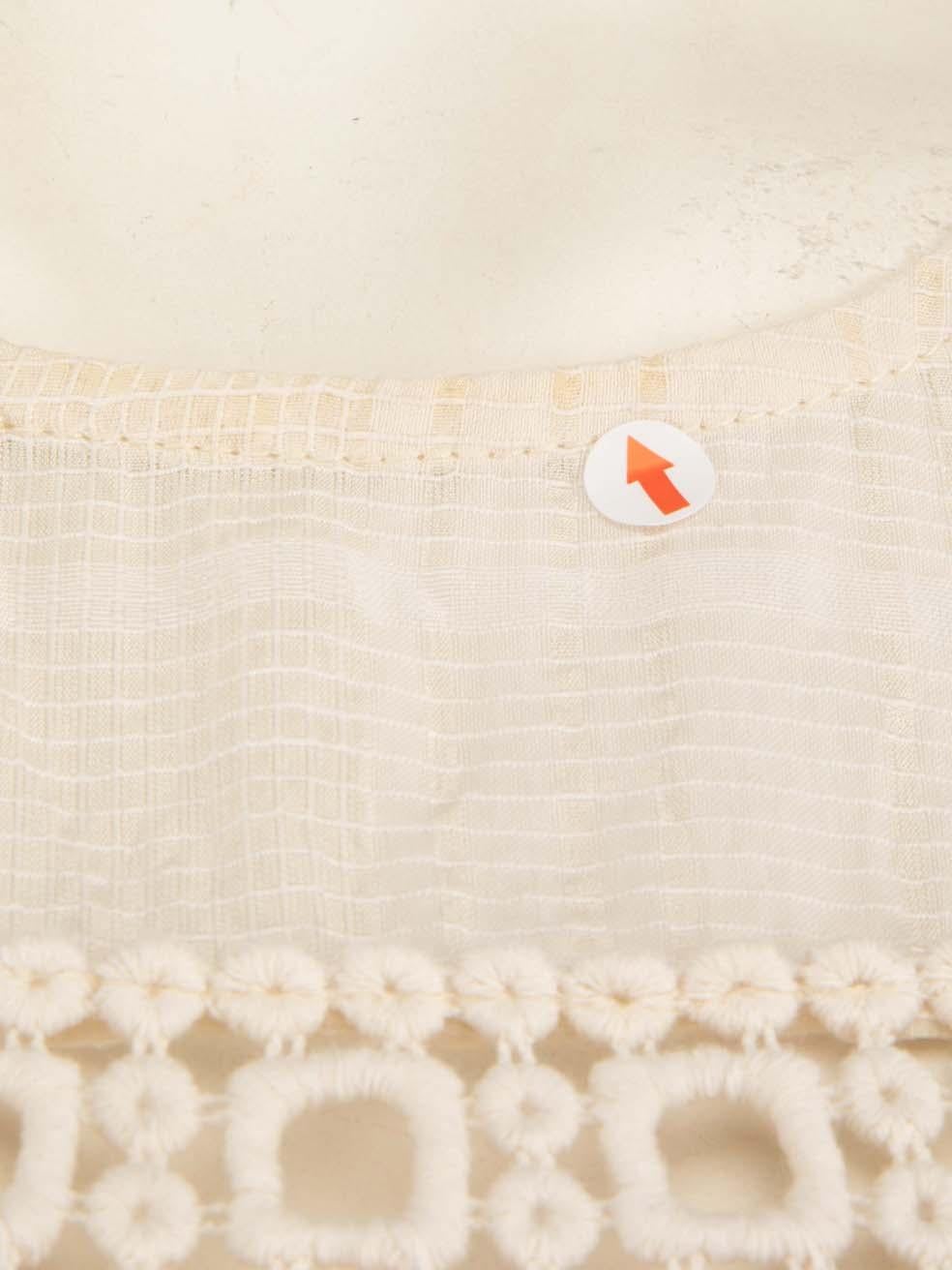 Women's Zimmermann Cream Lace Pattern Tiered Dress Size M For Sale