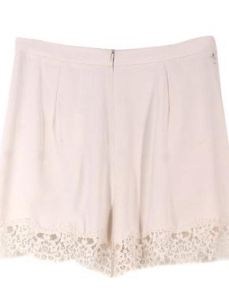Marina Lace Trim Shorts - Red