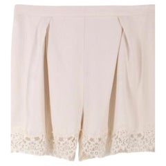 Zimmermann Cream Lace Trim Shorts