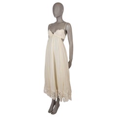 ZIMMERMANN cream ramie 2025 COCO EMBROIEDRED LACE MAXI Dress 0 XS