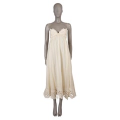 ZIMMERMANN cream ramie 2025 COCO EMBROIEDRED LACE MAXI Dress 0 XS