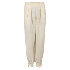 Zimmermann Cream Tapered Tie Cuff Trousers Size S
