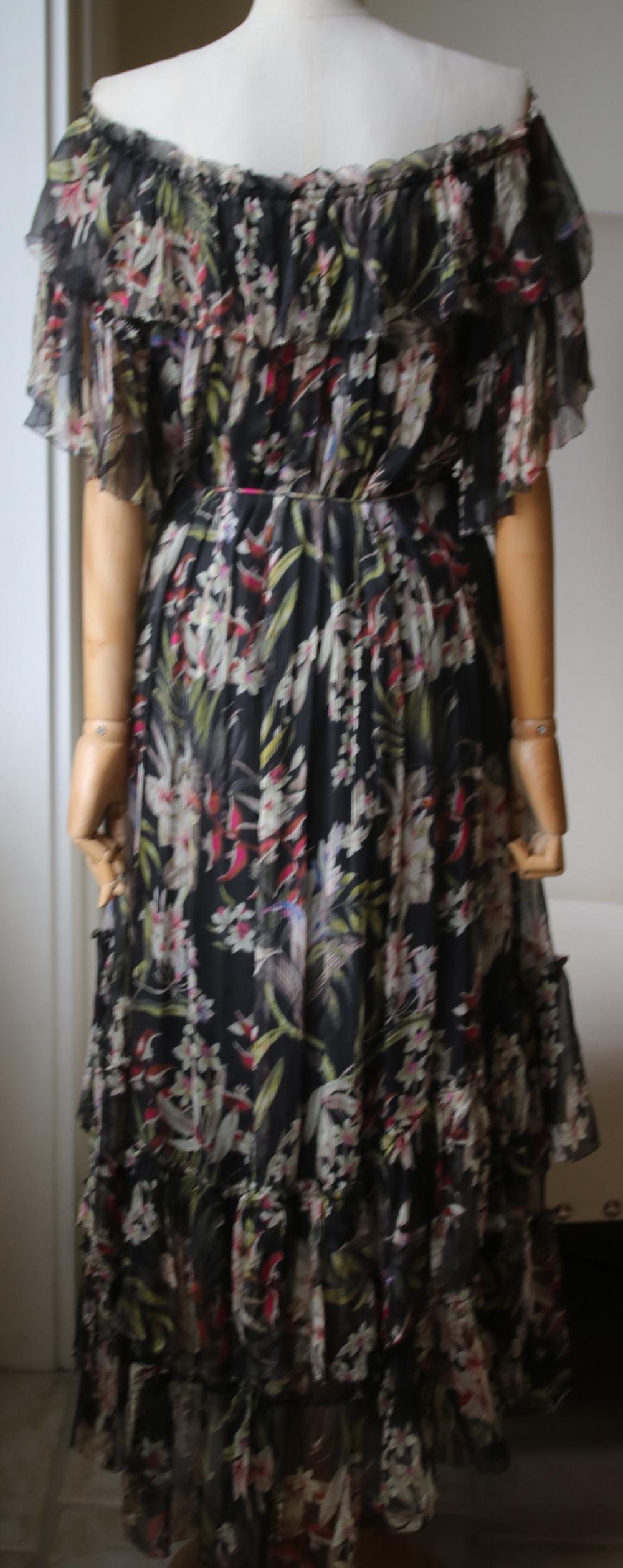 Zimmermann Curacao Off-the-Shoulder Printed Silk Dress  In Excellent Condition In London, GB