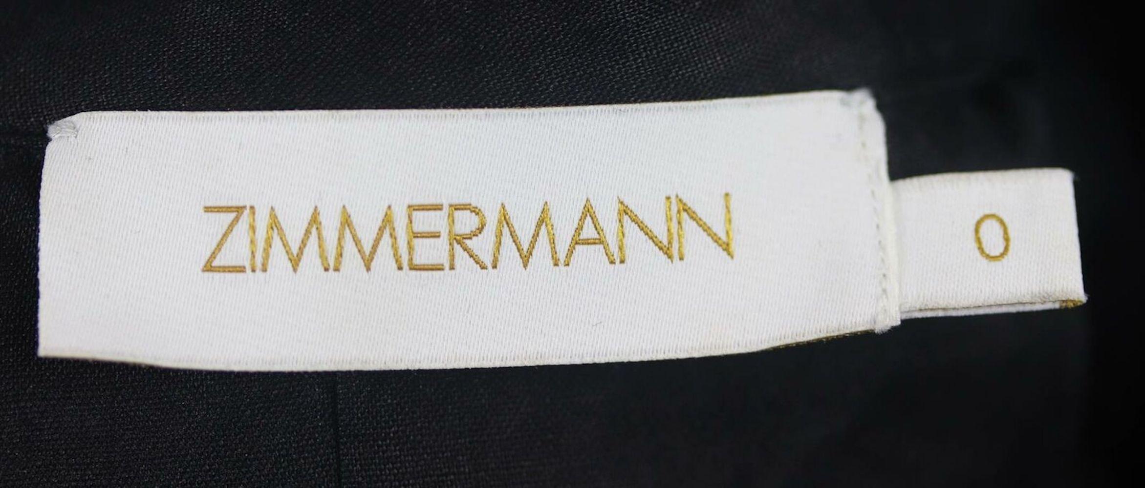 Black Zimmermann Cutout Ruffled Plisse Organza Mini Dress