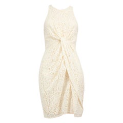 Zimmermann Vestido de Encaje Floral Crudo Talla M