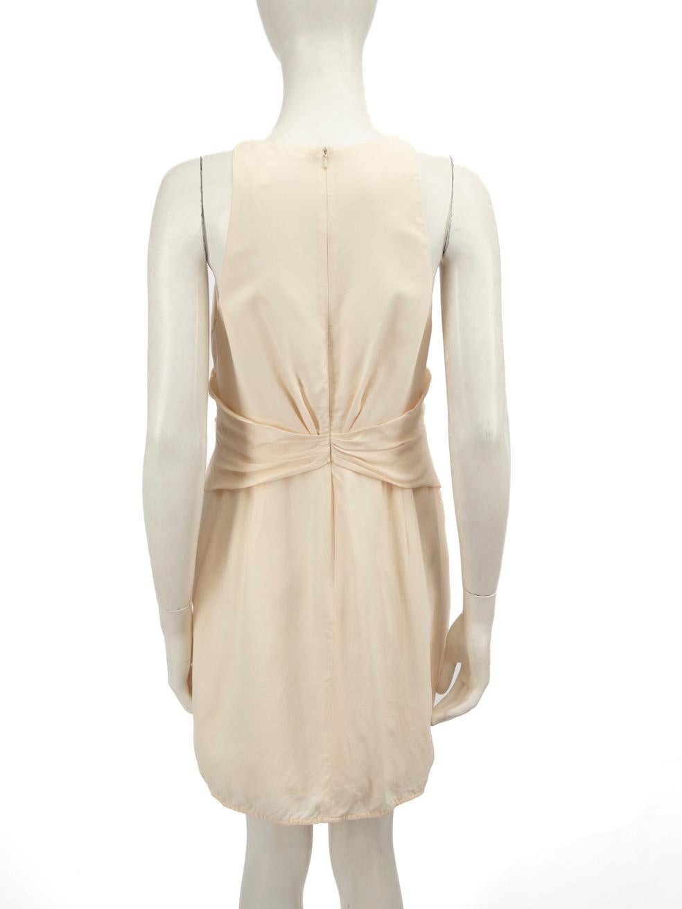 Beige Zimmermann - Robe en soie écrue à motif torsadé, taille XL en vente