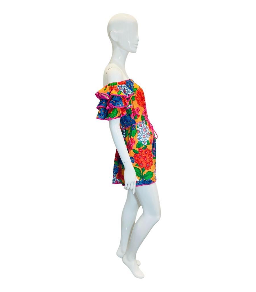 Zimmermann Leinen-Kleid mit Blumendruck im Zustand „Hervorragend“ im Angebot in London, GB