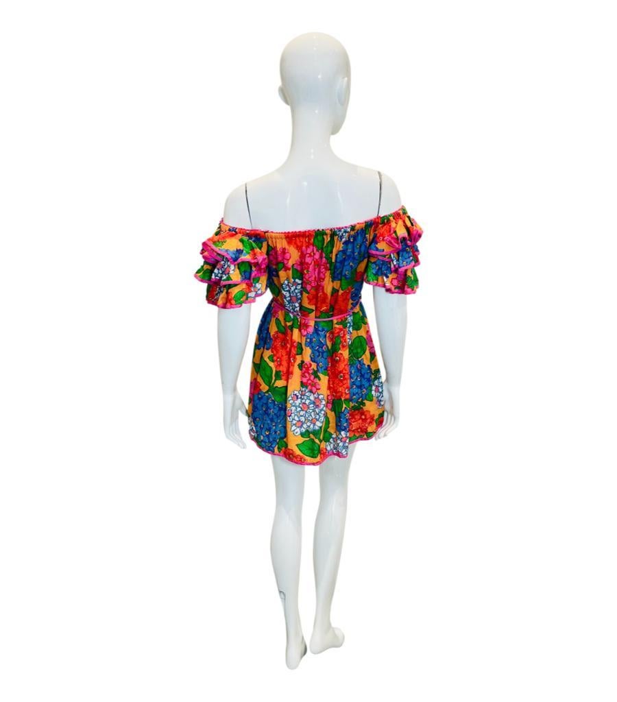 Women's Zimmermann Floral Print Linen Dress For Sale