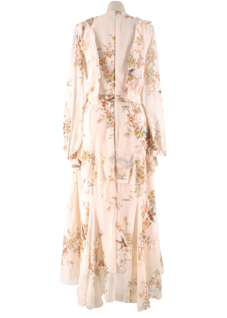 Zimmermann Floral-print Ruffled Silk Maxi Dress Size 1 at 1stDibs ...