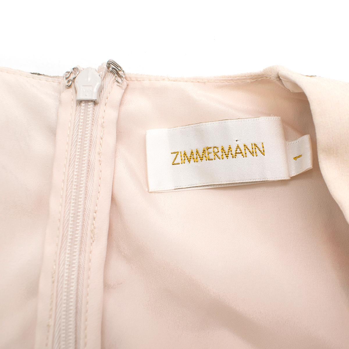 White Zimmermann Floral-print Ruffled Silk Maxi Dress Size 1 