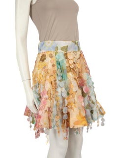 Zimmermann Floral Printed Tempo Patch Mini Skirt Size M