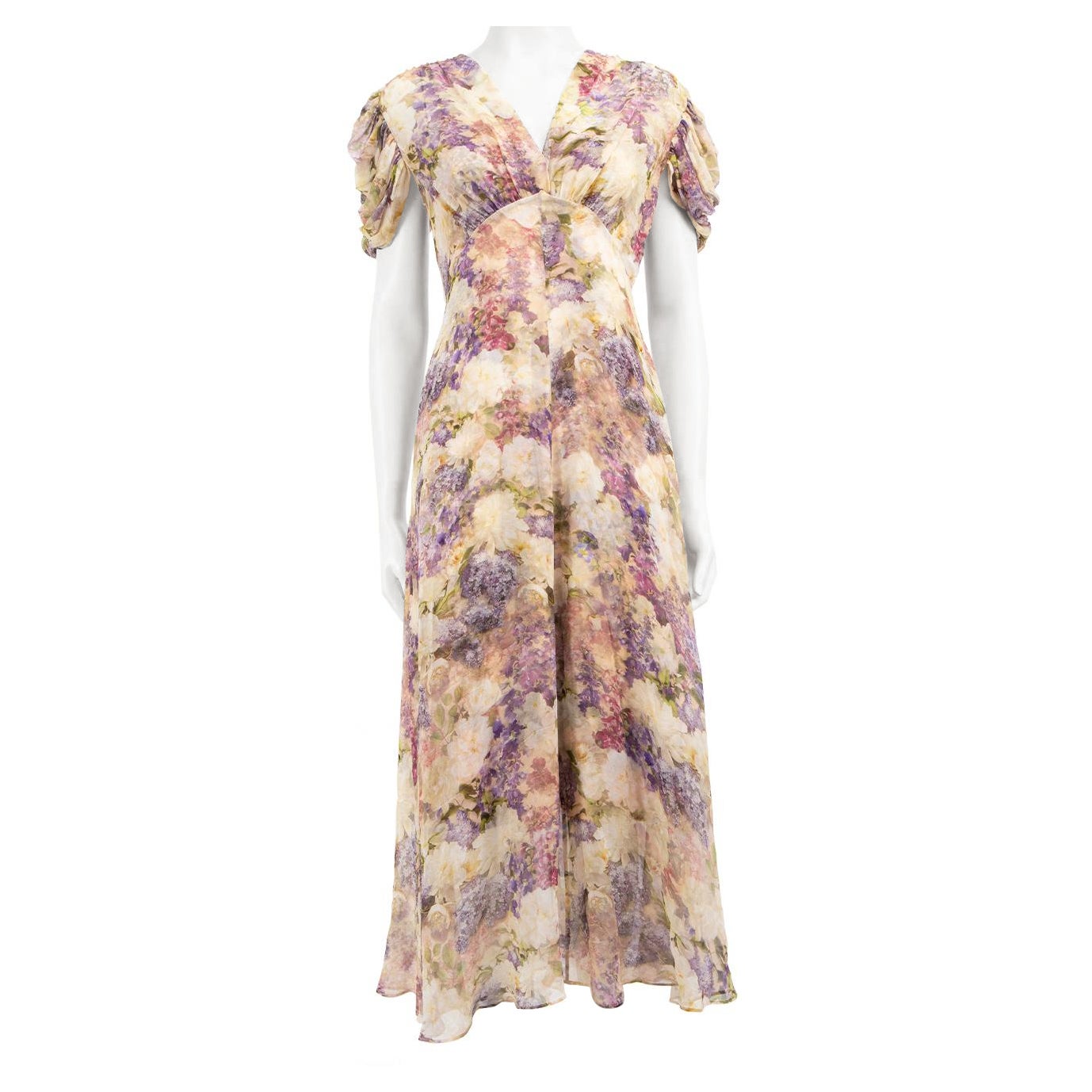 Zimmermann Floral Silk Maxi Dress with Slip Size M