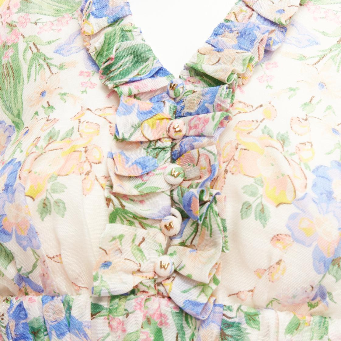 ZIMMERMANN Garden Floral rosa Seidenleinen blau geblümtes Kleid mit Schluppenärmeln AU1 M
Aktenzeichen: LACG/A00417
Marke: Zimmermann
Collection'S: Exklusiv bei Mytheresa
MATERIAL: Seide, Leinen
Farbe: Rosa, Mehrfarbig
Muster: Floral
Verschluss: