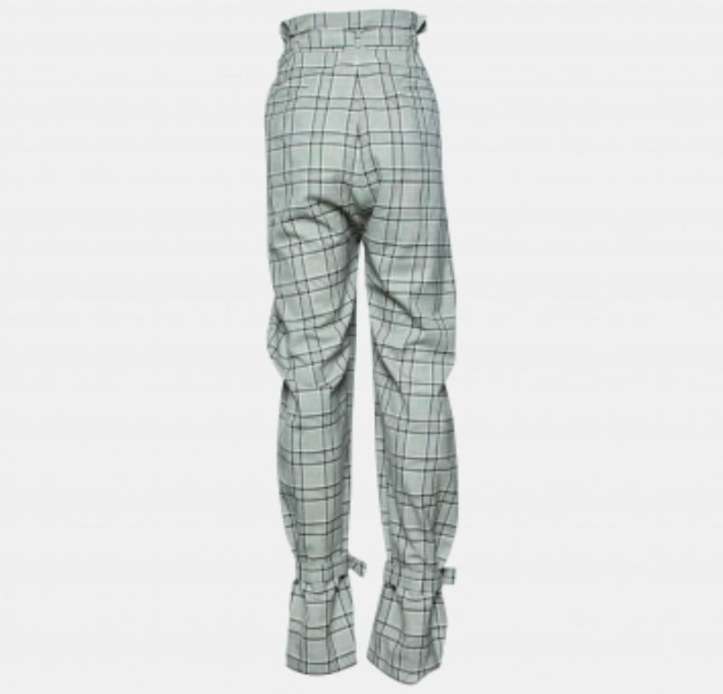 Zimmermann Pantaloni in lana a scacchi in vita L.L.A. in vendita 1