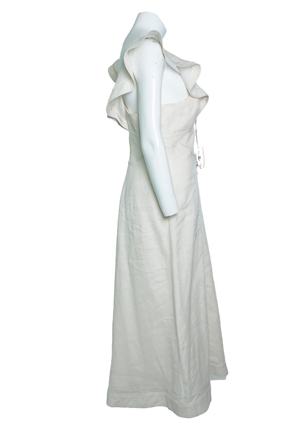 Zimmermann, Halcyon cutout linen dress In Excellent Condition In AMSTERDAM, NL