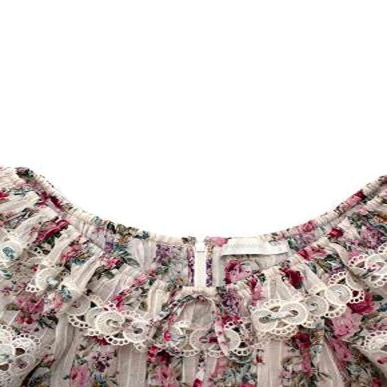 Zimmermann Honour Floral Print Mini Dress In Good Condition For Sale In London, GB