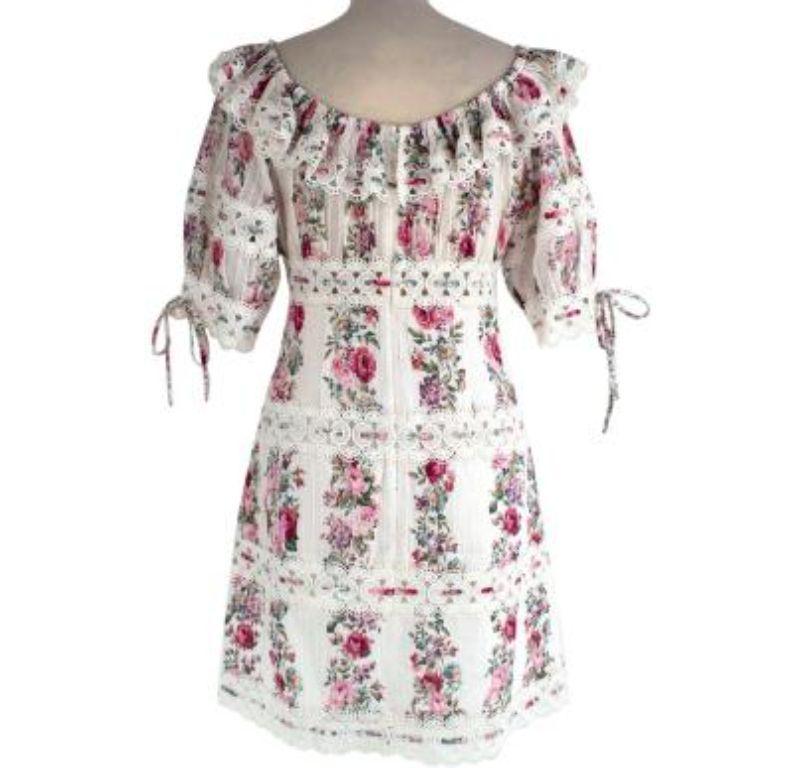 Women's Zimmermann Honour Floral Print Mini Dress For Sale