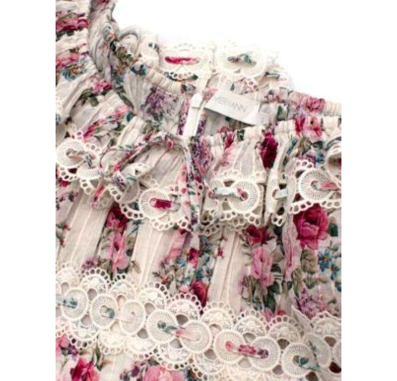Zimmermann Honour Floral Print Mini Dress For Sale 4