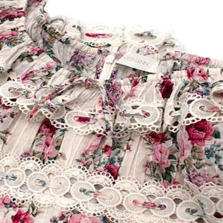 Zimmermann Honour Floral Print Mini Dress For Sale 5