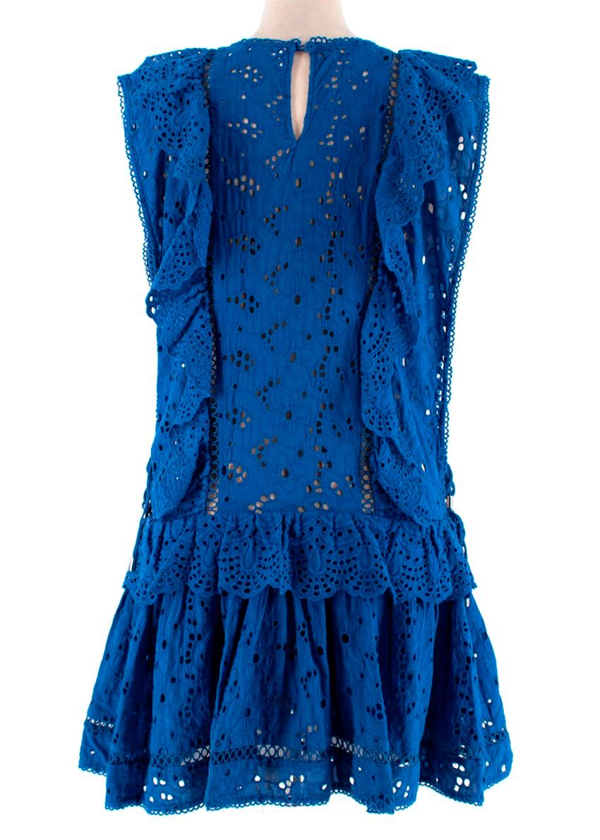 blue broderie anglaise dress