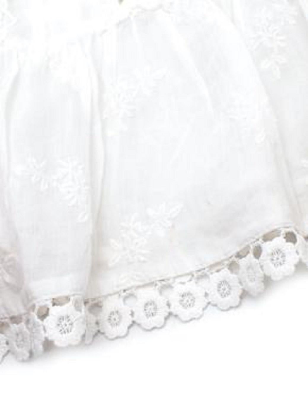 Zimmermann Ivory Lace & Cotton Voile Short Dress For Sale 3
