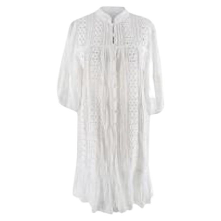 Zimmermann Ivory Lace & Cotton Voile Short Dress For Sale