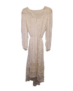Robe longue en dentelle Zimmermann, en viscose blanche