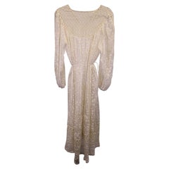 Robe longue en dentelle Zimmermann, en viscose blanche