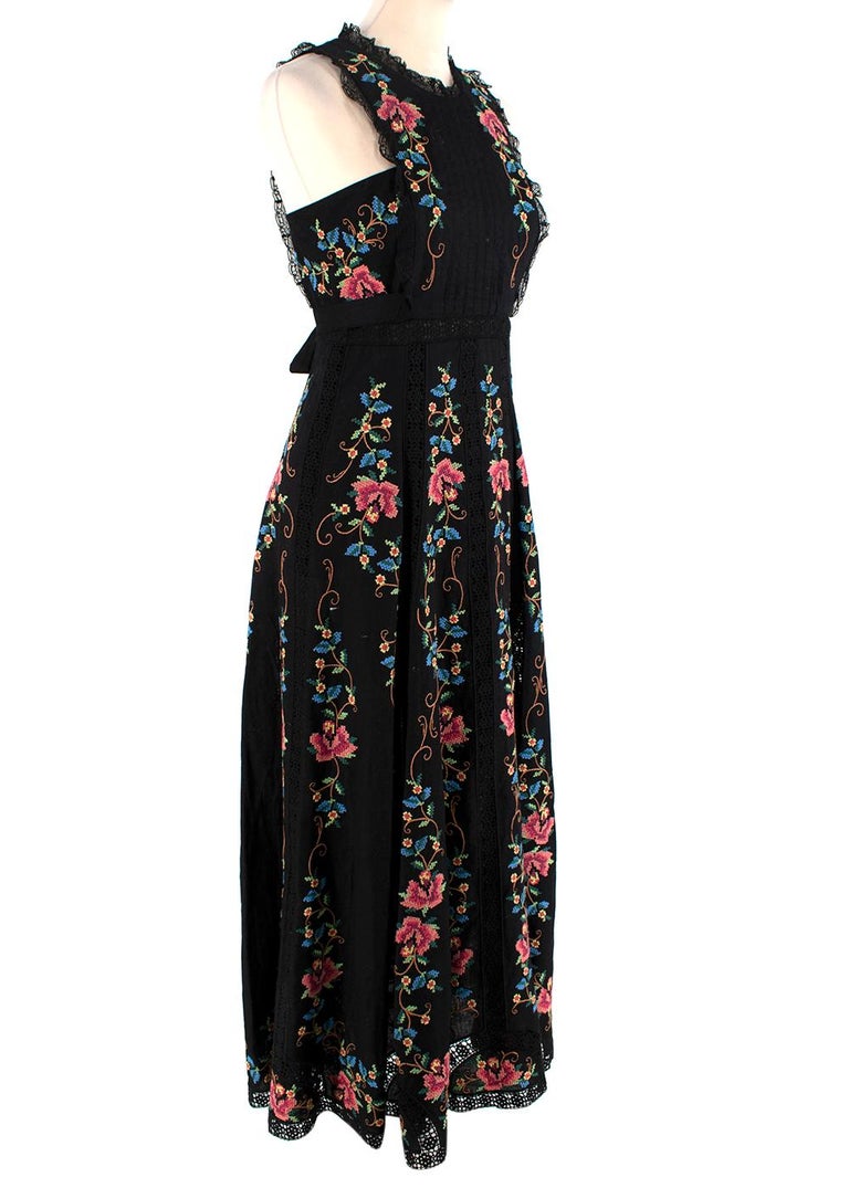 Zimmermann Laelia Embroidered Linen Dress US Size 4